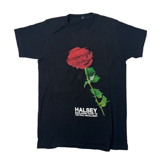 Halsey Badlands Tour 2016 The Final Installment Tee T-Shirt Rose Black S Small - Picture 1 of 4